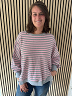 Oversize Streifen Sweatshirt