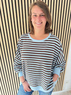 Oversize Streifen Sweatshirt