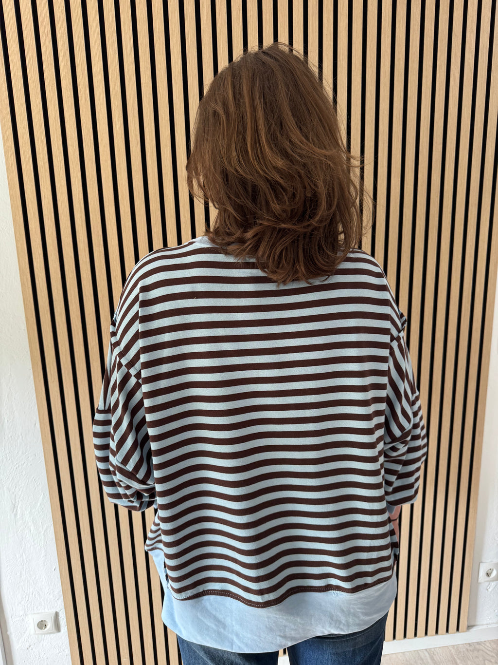 Oversize Streifen Sweatshirt