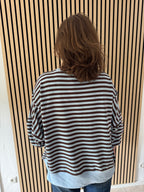 Oversize Streifen Sweatshirt
