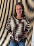 Oversize Streifen Sweatshirt