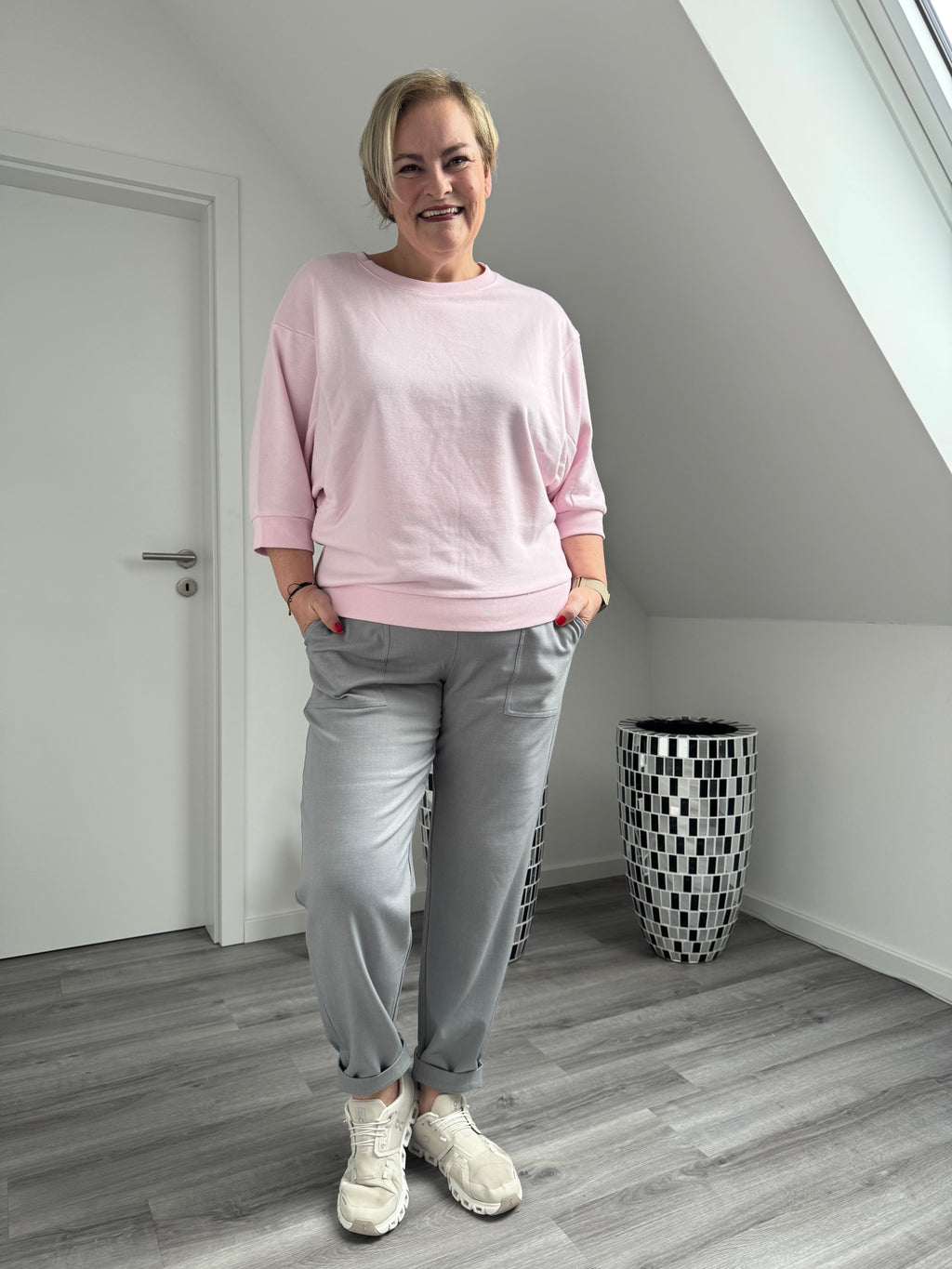 Cooles Sweatshirt mit 3/4 Arm