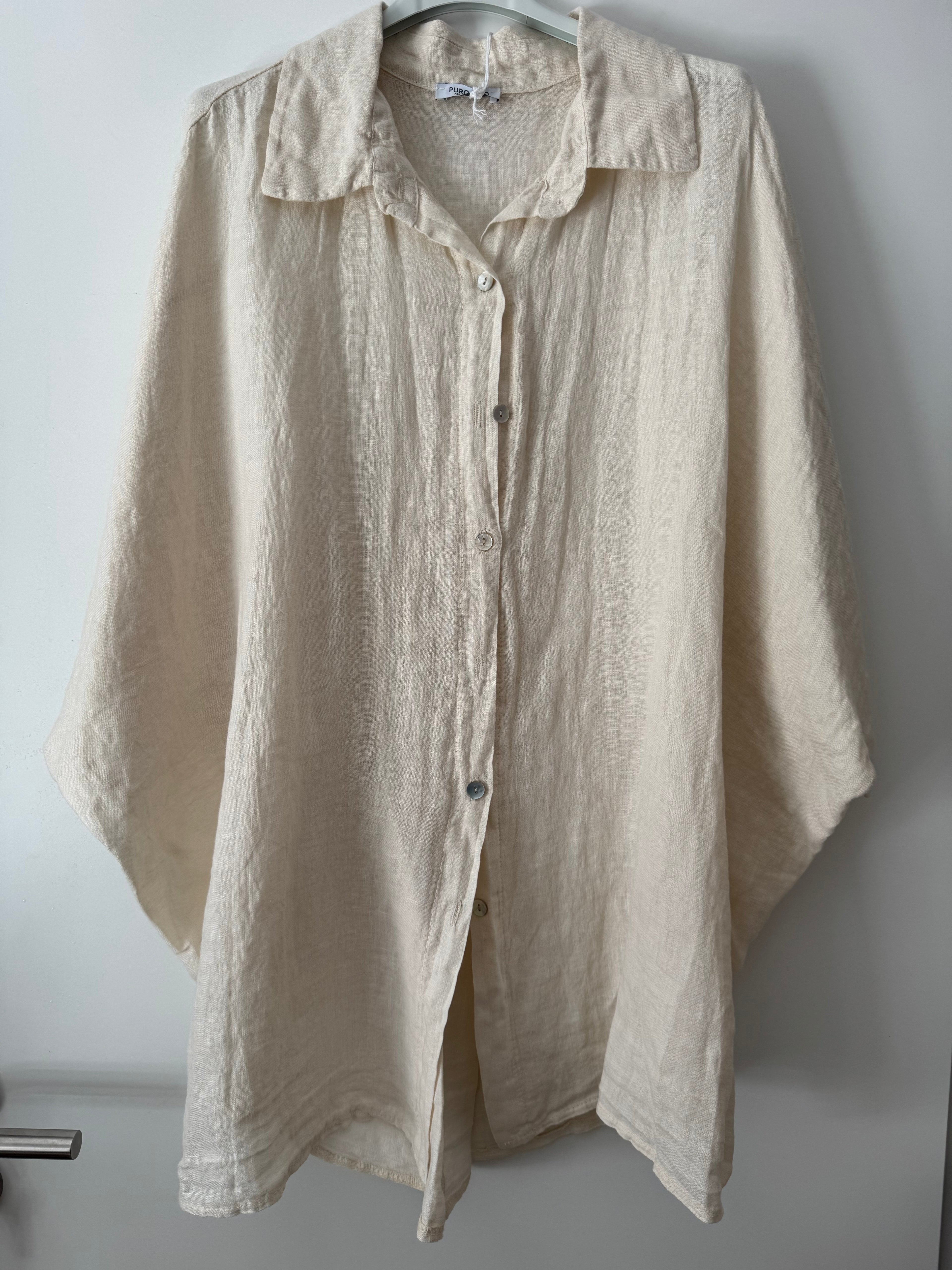 Oversize Leinenbluse