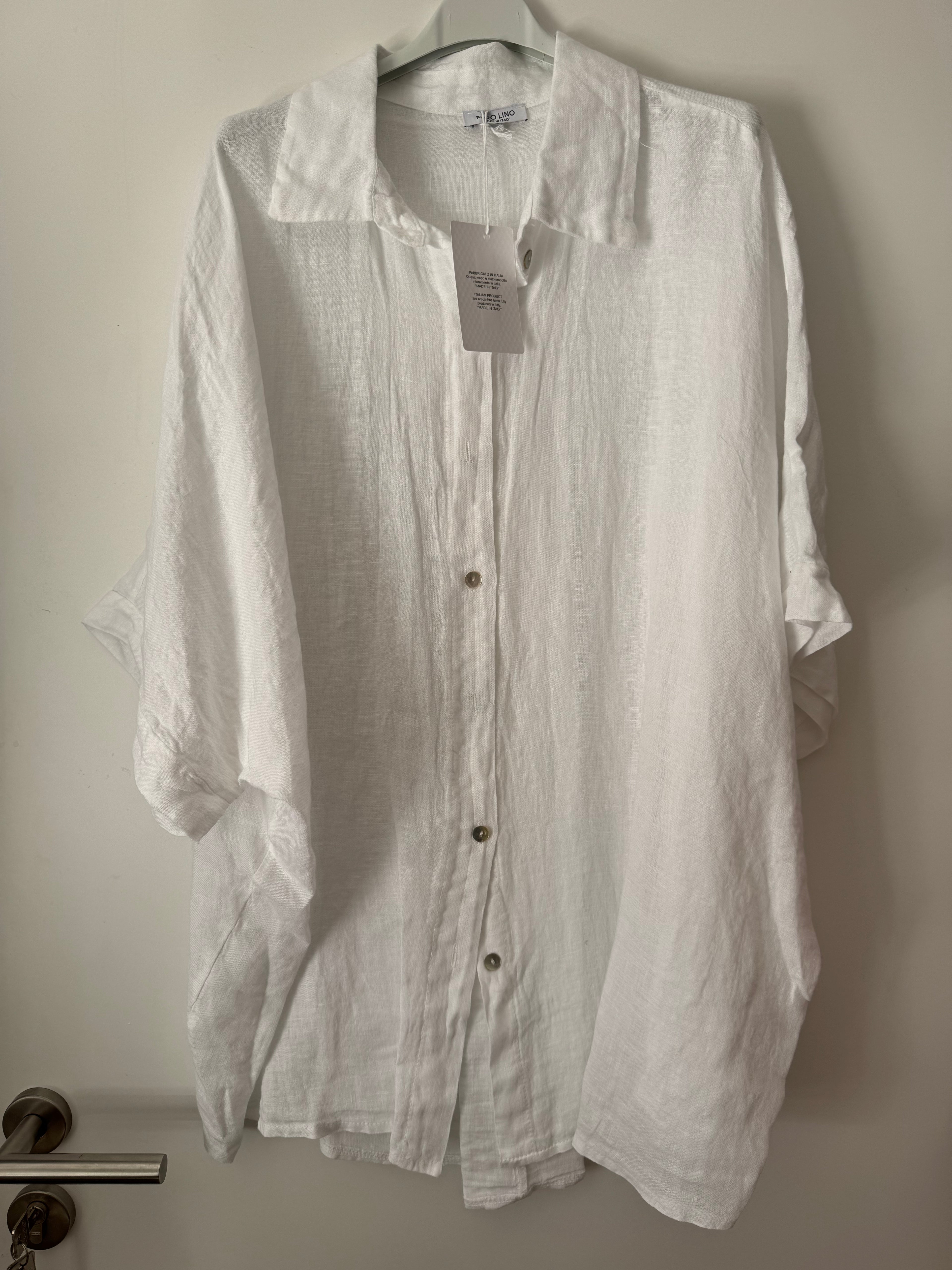 Oversize Leinenbluse