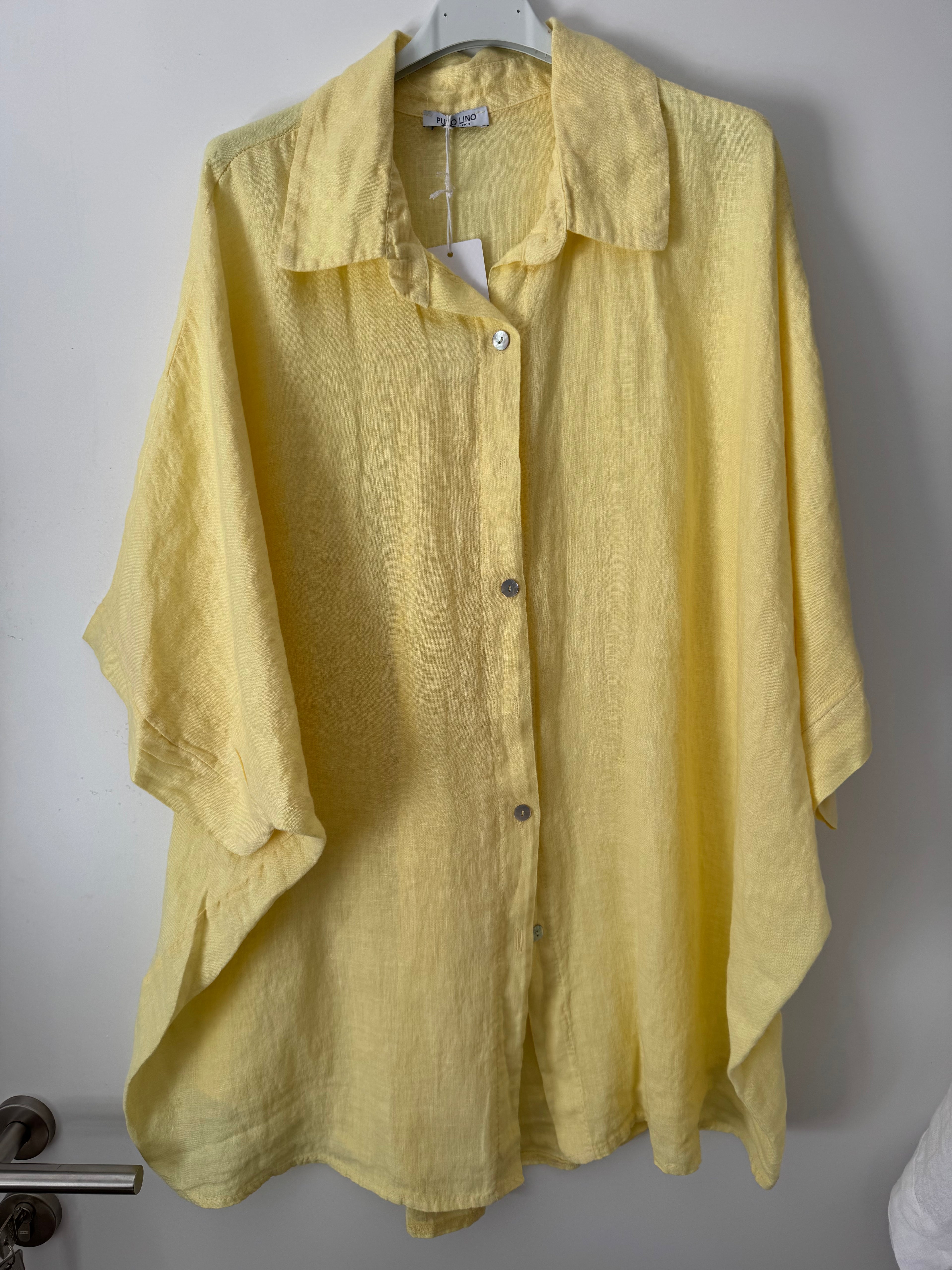 Oversize Leinenbluse
