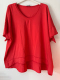 T Shirt mit V Ausschnitt
