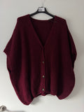 Strickweste halbarm oversize