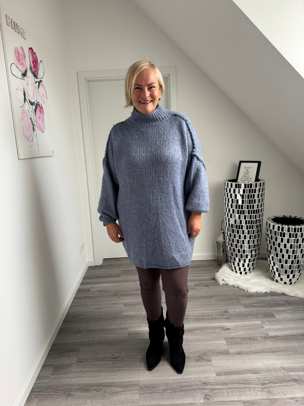 Long Pulli/Kleid-Strick