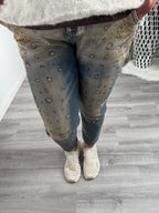 Leo Glam Jeans – Statement Denim mit Glitzersteinen