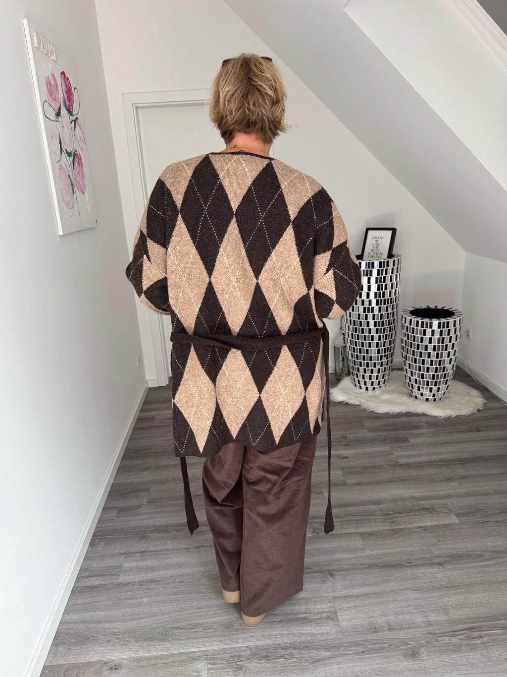 Rauten Strickcardigan Yest curvy