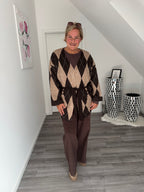 Rauten Strickcardigan Yest curvy