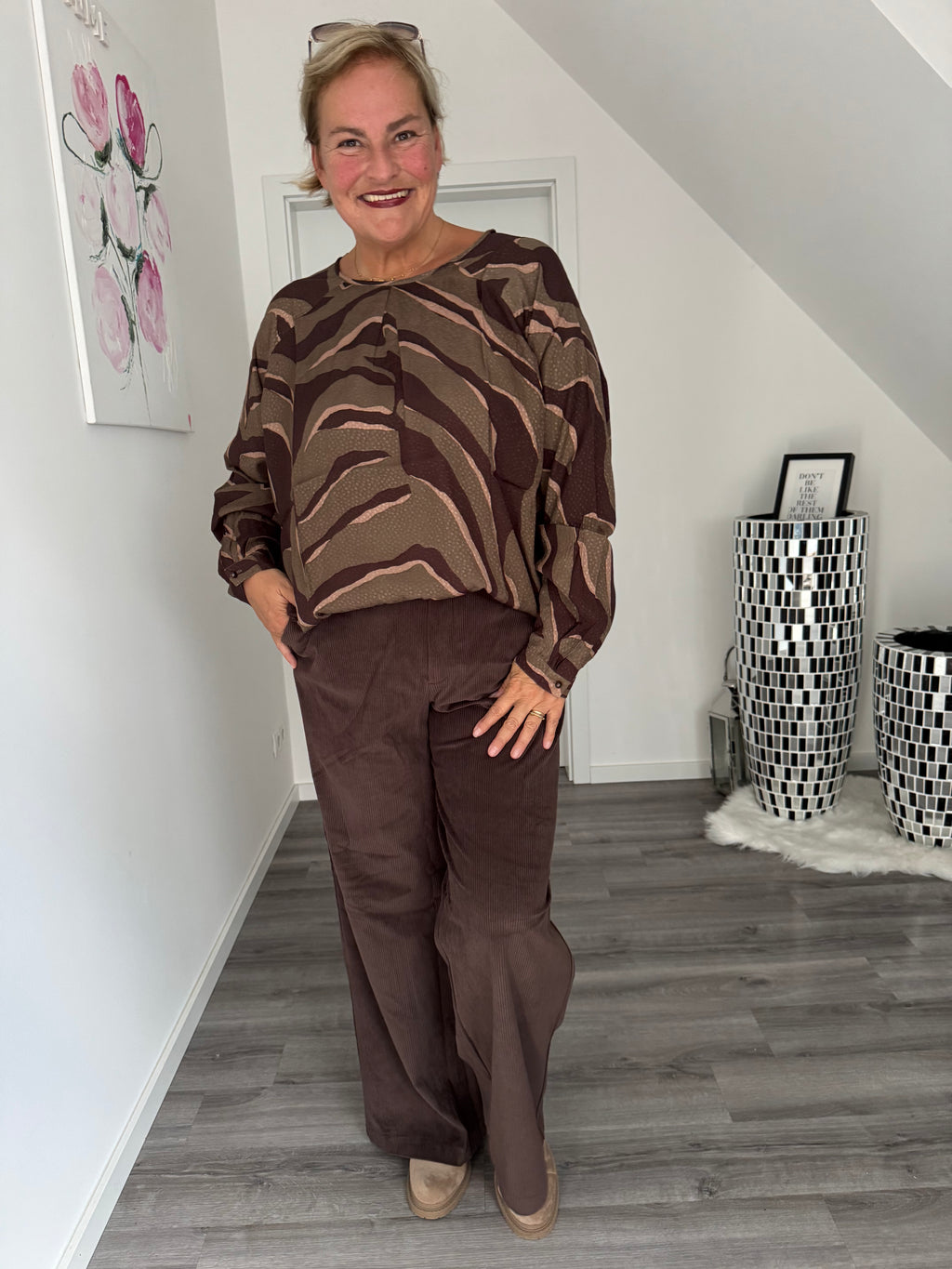 Bluse mit Print Yest curvy