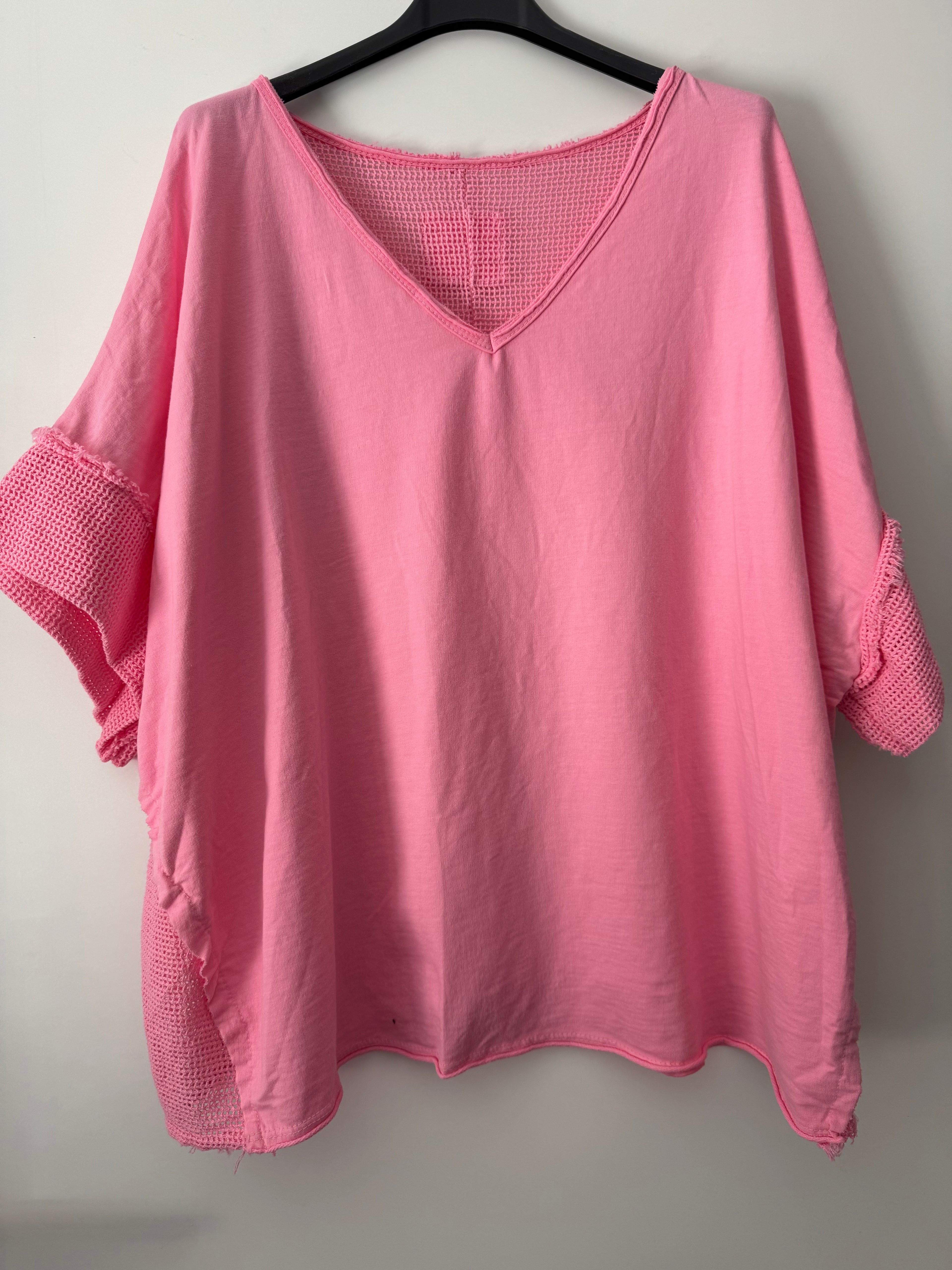 T Shirt mit V Ausschnitt