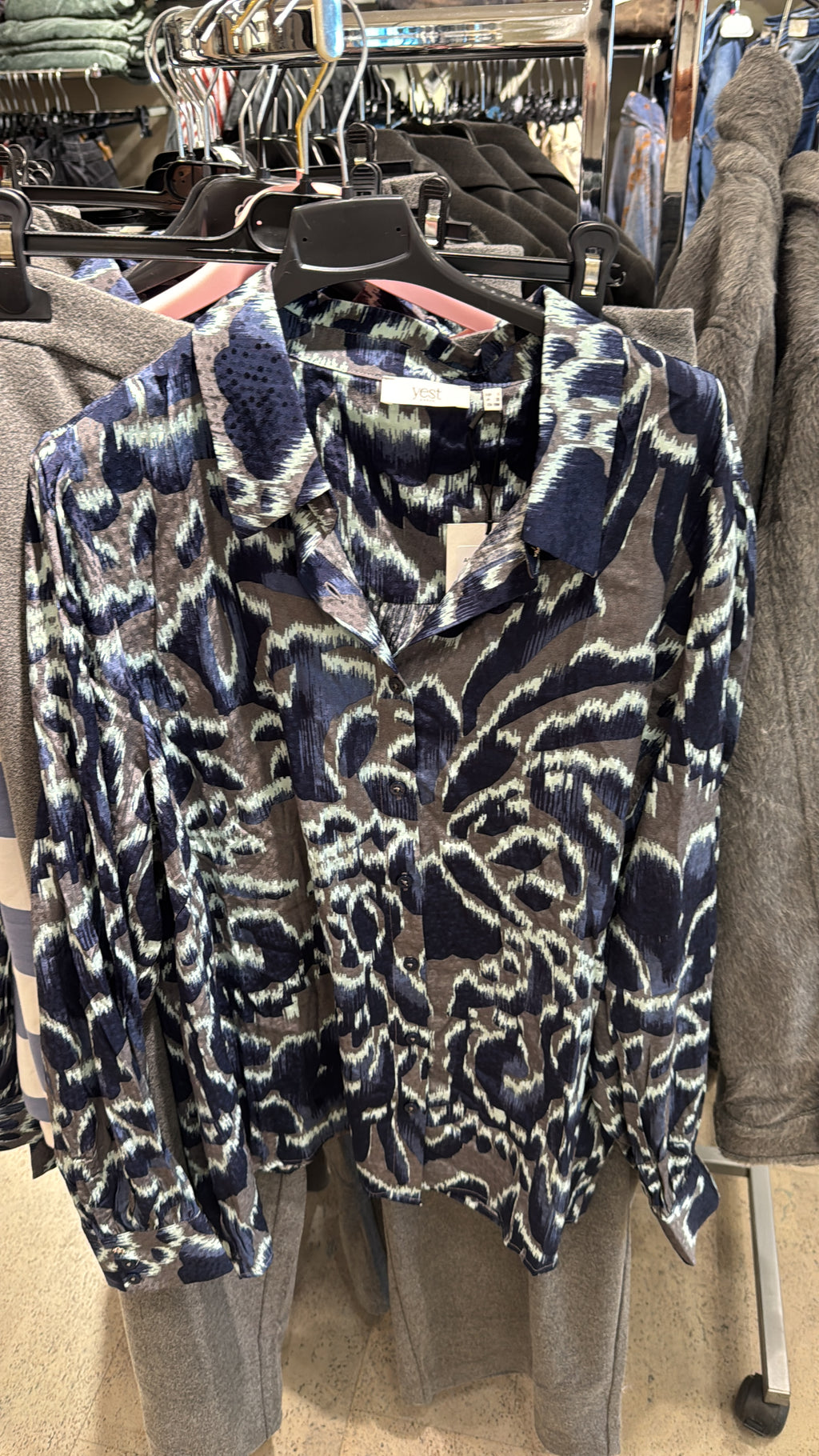 Bluse mit Print Yest curvy