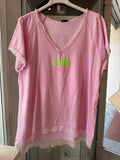 Soho t Shirt mit V Ausschnitt