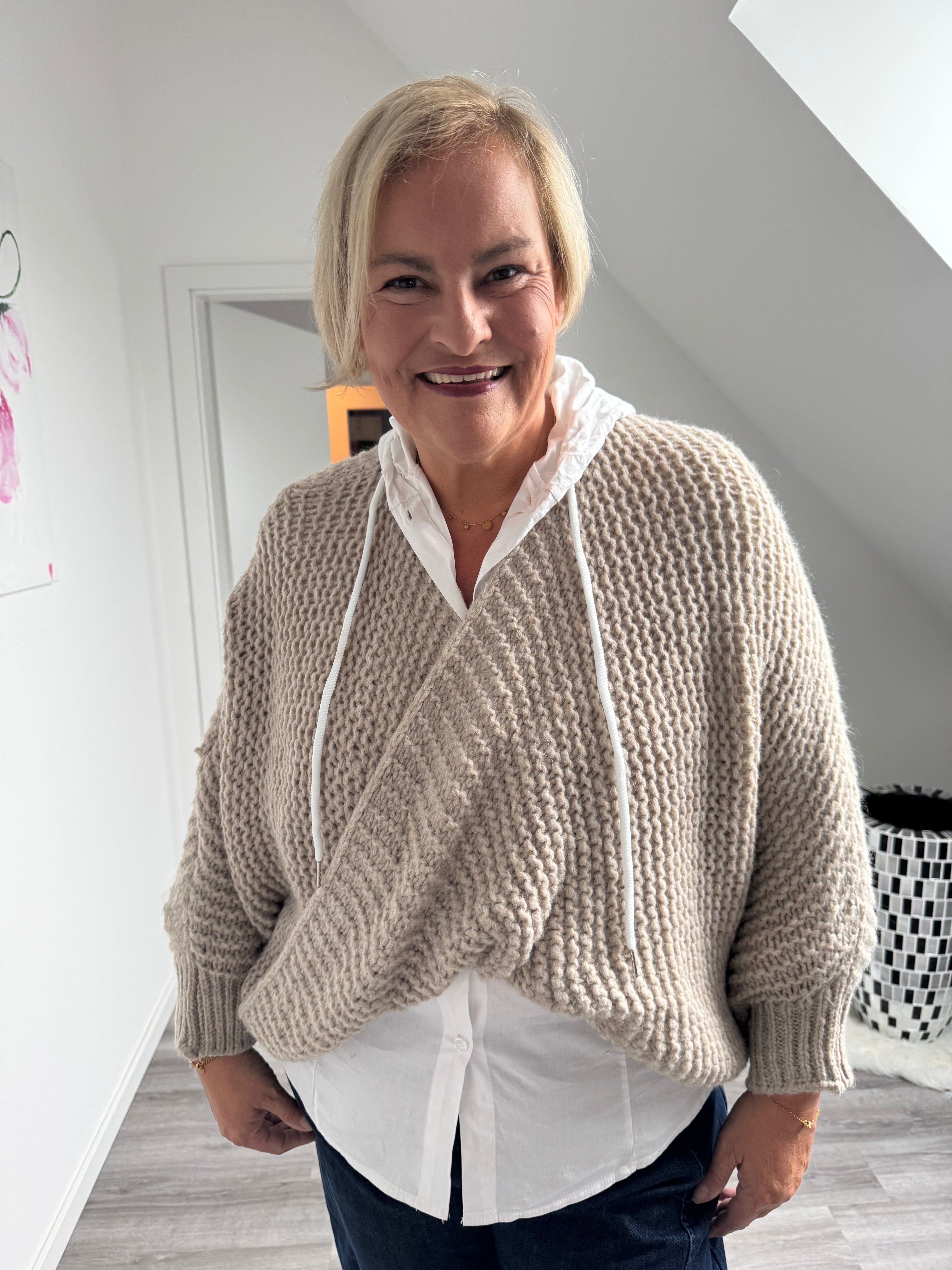 Ponchpulli/Überwurf-Strick