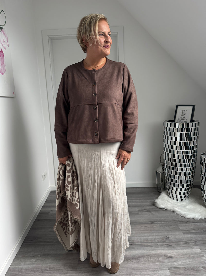 Wildlederoptik Jacke Curvy Style
