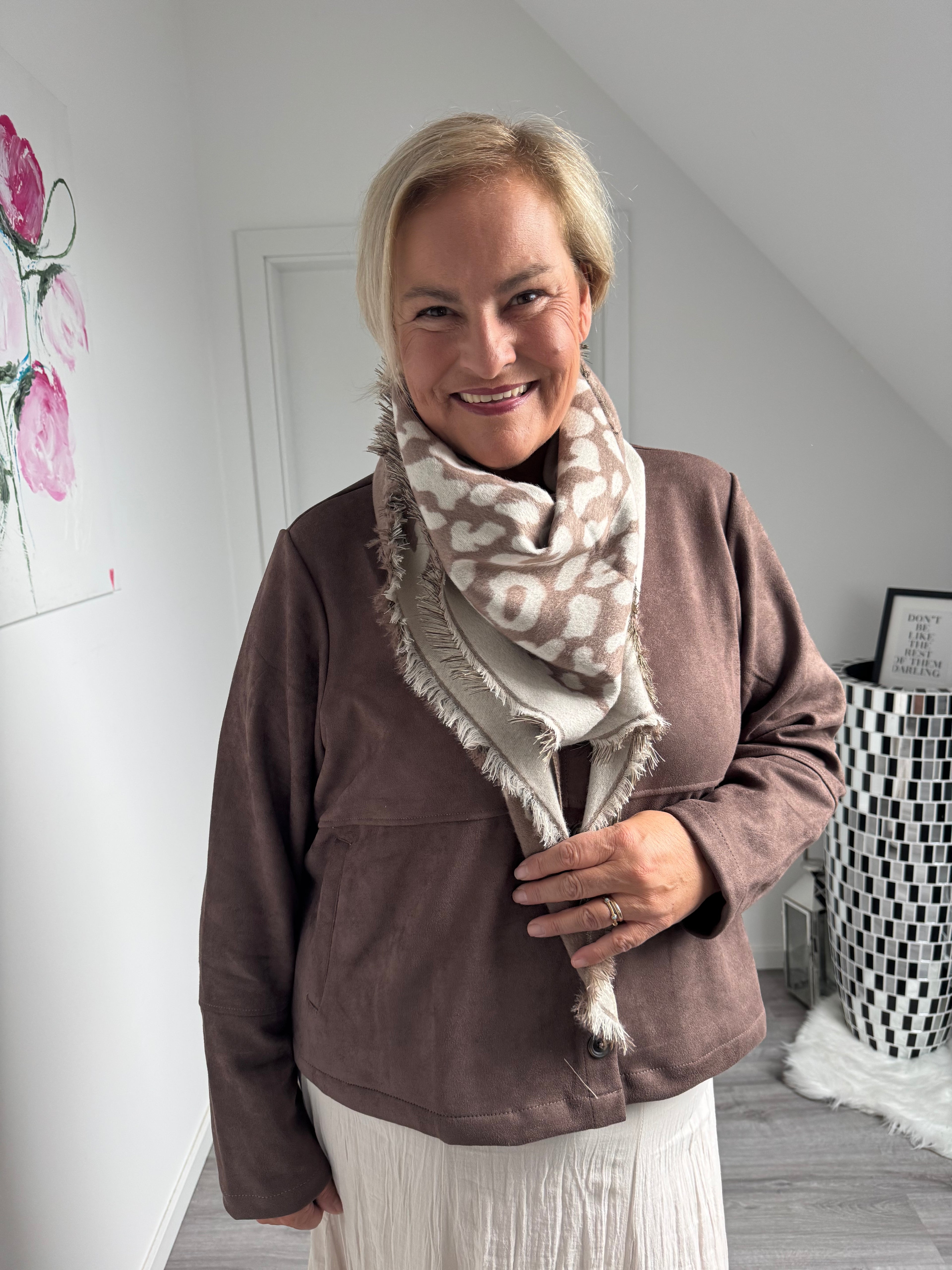 Wildlederoptik Jacke Curvy Style