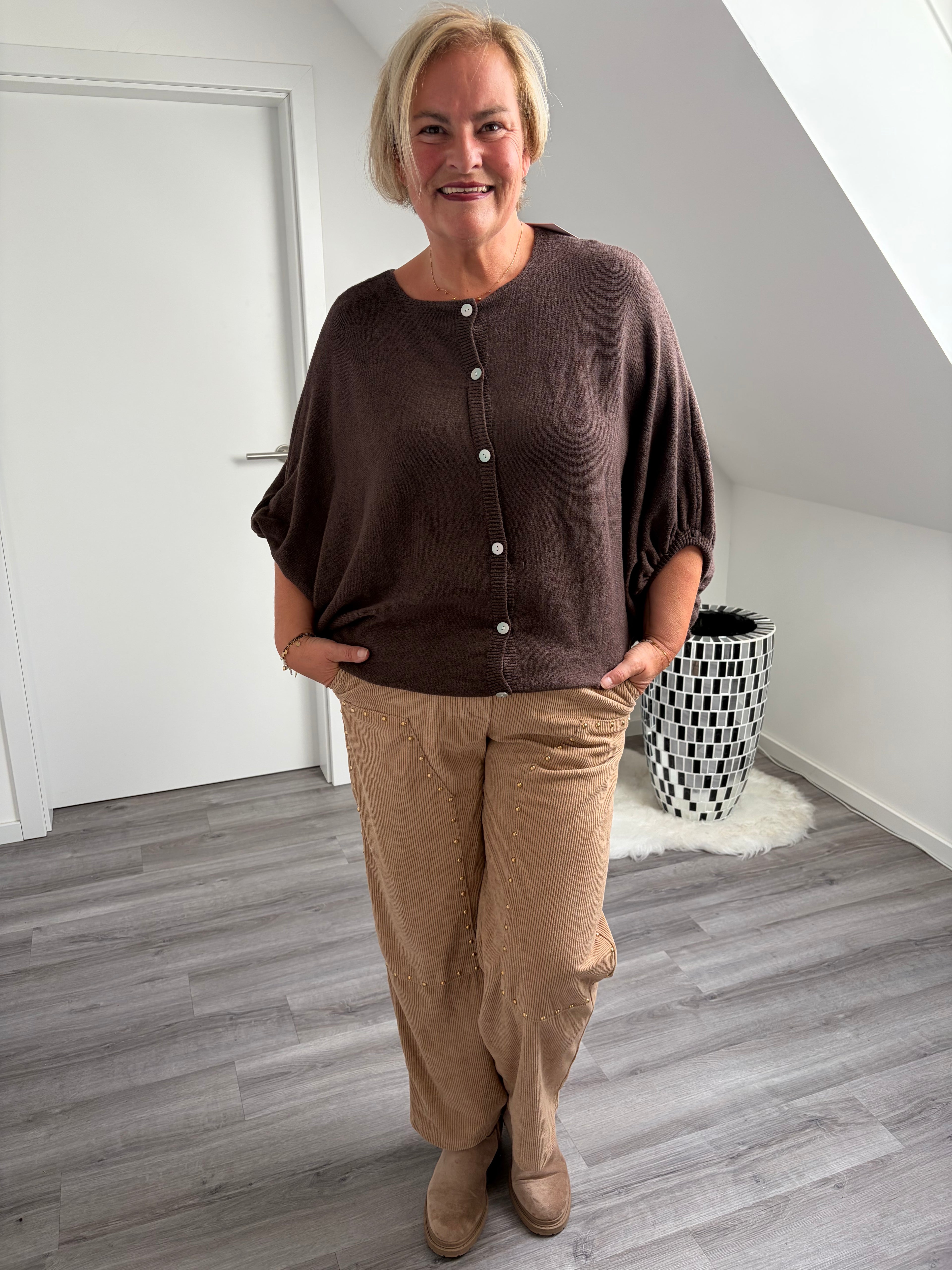 Ponchoweste mit raffbaren Ärmeln