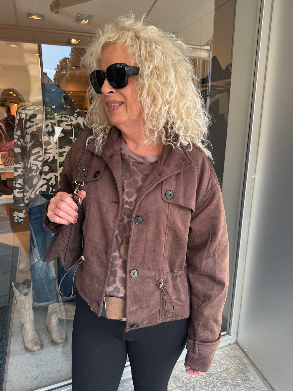 Wildlederoptik Kurzjacke