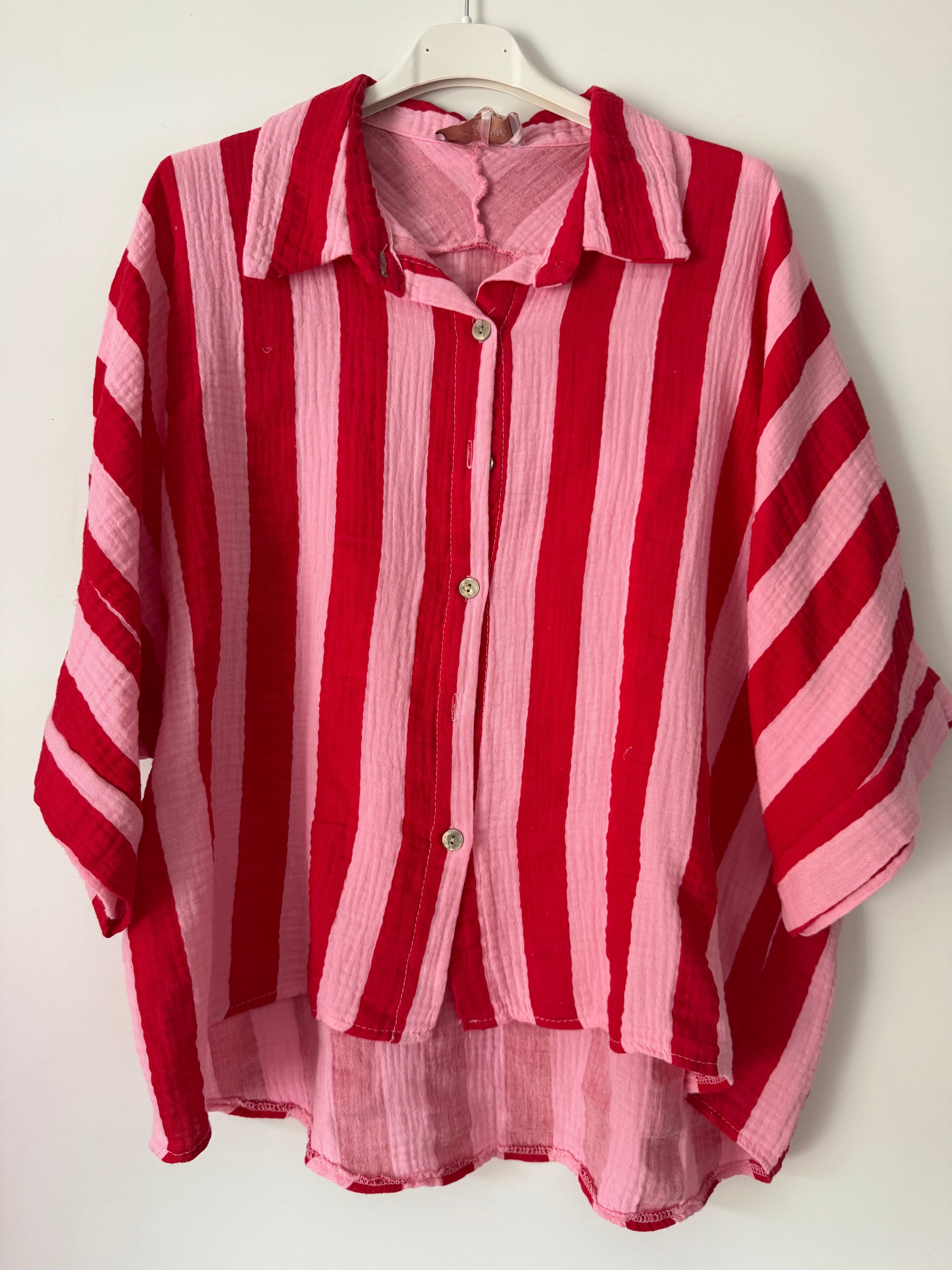 Musselinbluse gestreift