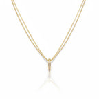 Layering Kette mit Zirkonia Steinchen Gold aus Edelstahl