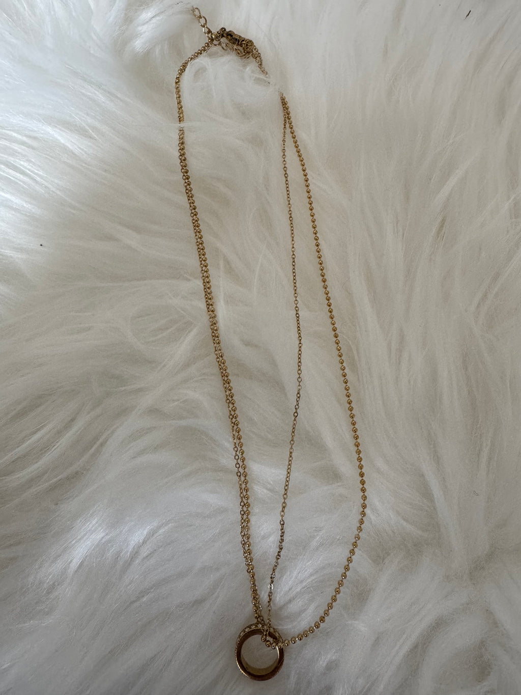 Layering Kette mit Zirkonia Steinchen Gold aus Edelstahl