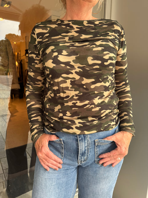 Camouflage Shirt mit Kashmir und Modal