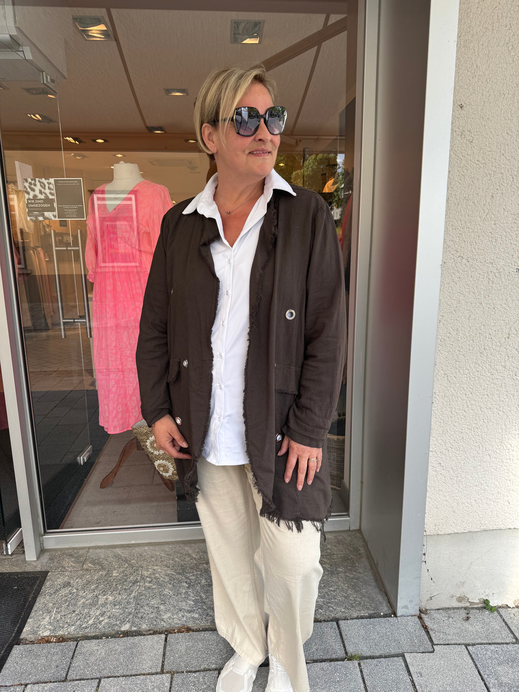 Leinen-Viskose Jacke