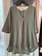 Leinen-Baumwollmix  Shirt