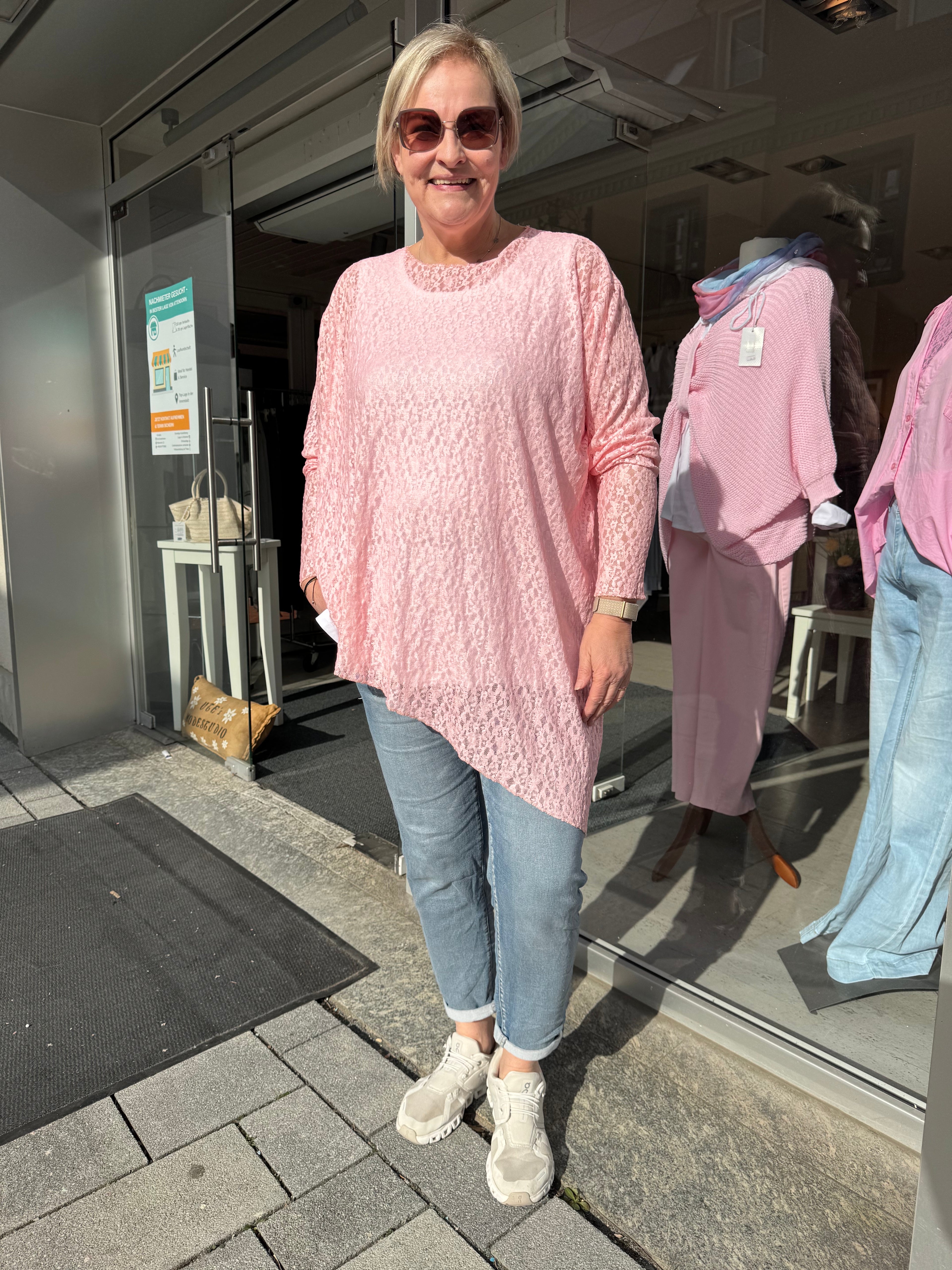 Spitzenshirt asymmetrisch curvy