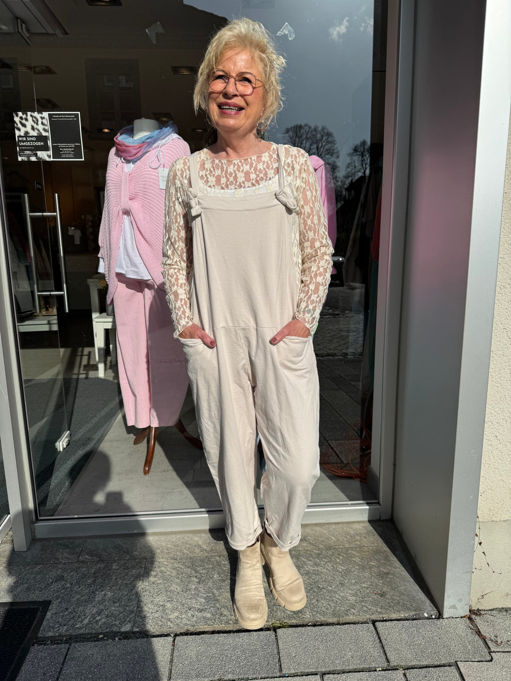 Sweat-Latzhose