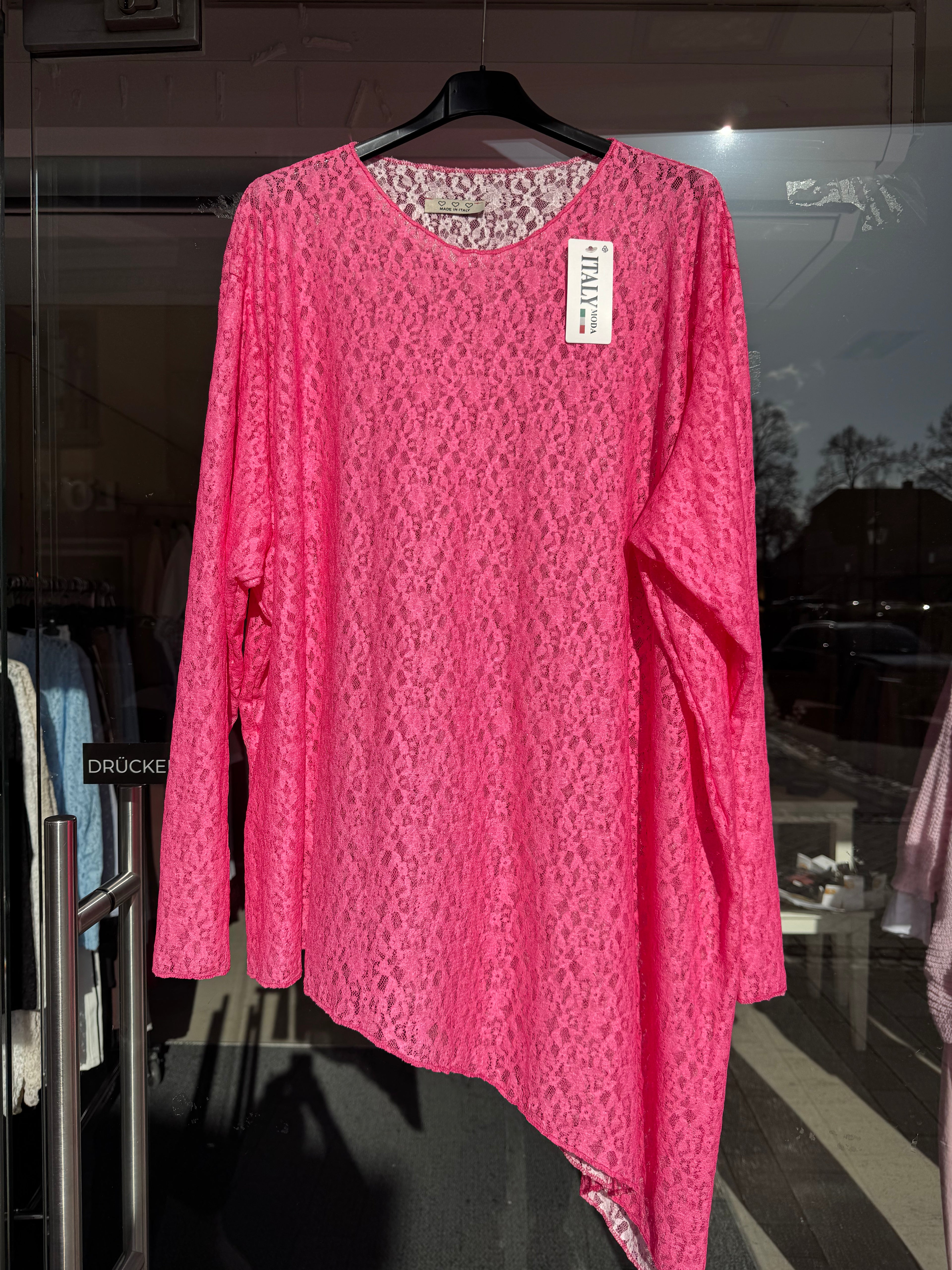 Spitzenshirt asymmetrisch curvy