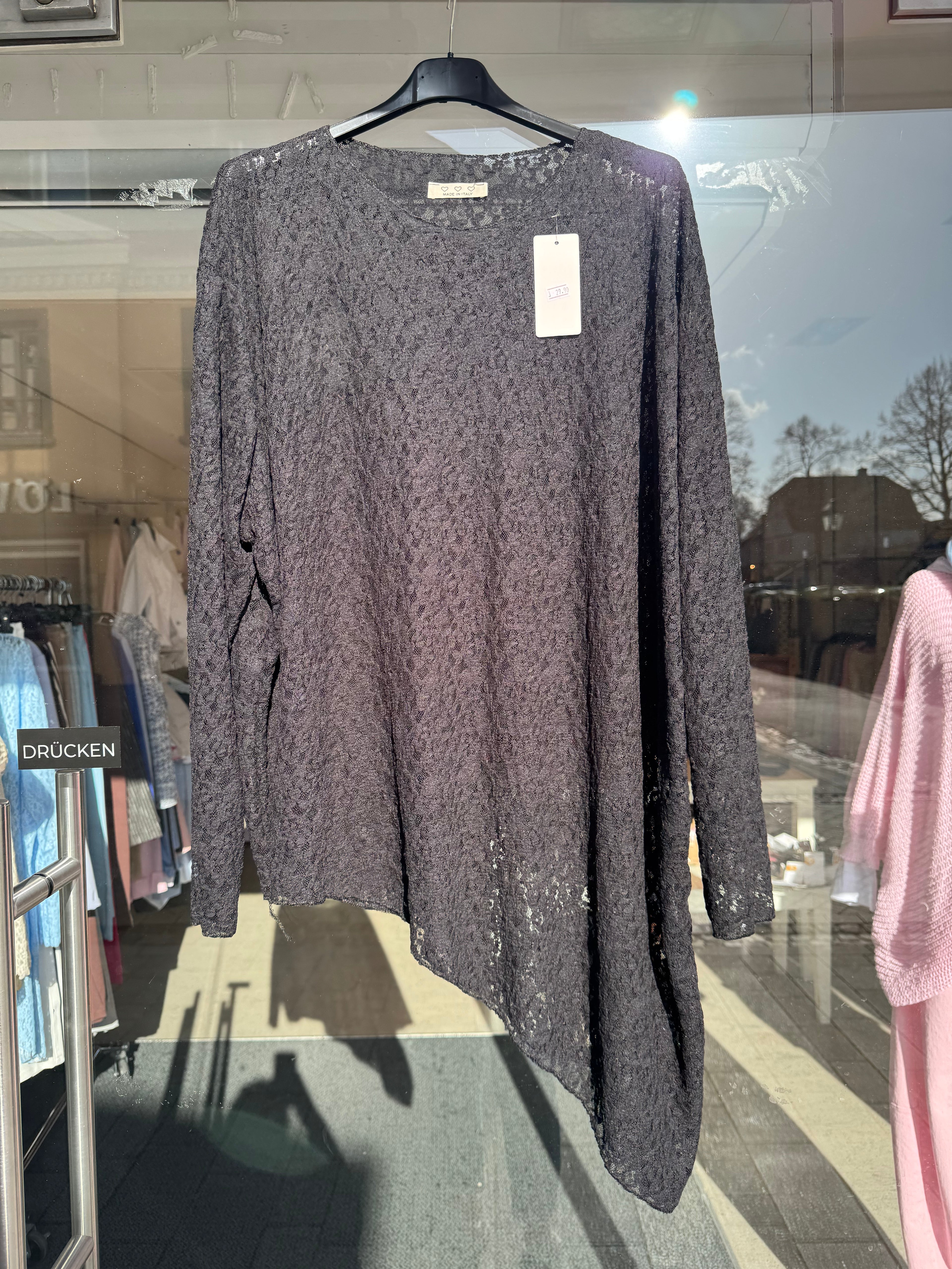 Spitzenshirt asymmetrisch curvy