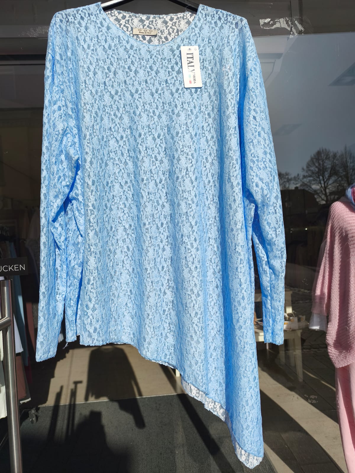 Spitzenshirt asymmetrisch curvy