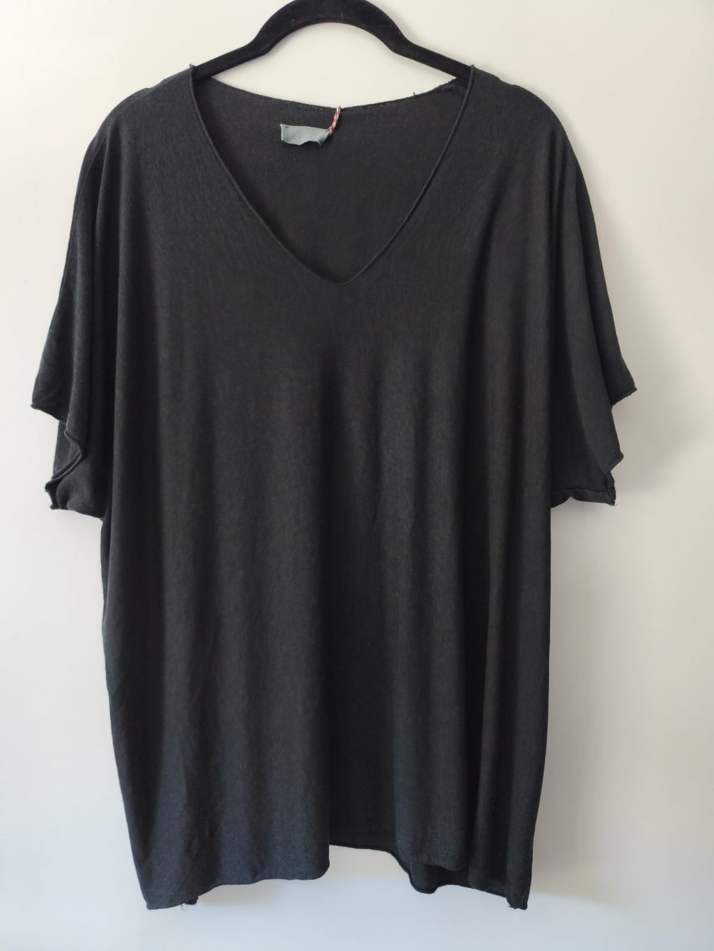 Viskose Shirt mit V Ausschnitt