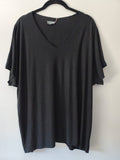 Viskose Shirt mit V Ausschnitt