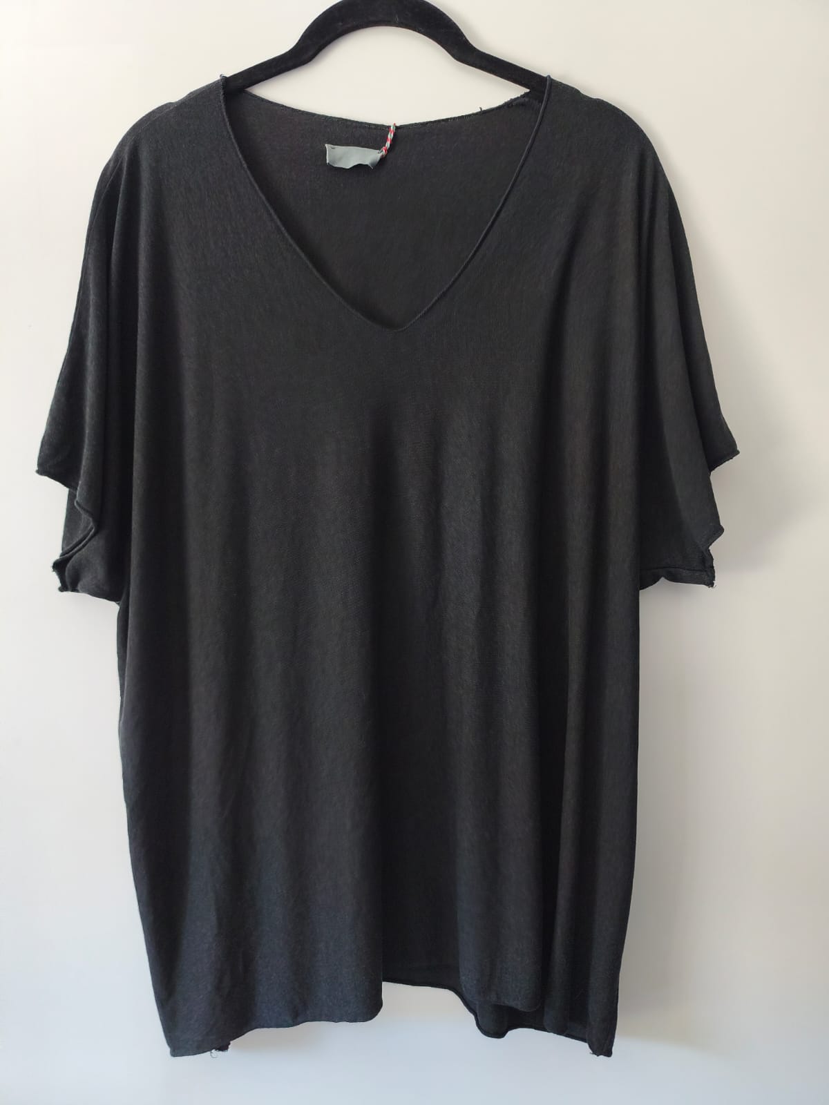 Viskose Shirt mit V Ausschnitt