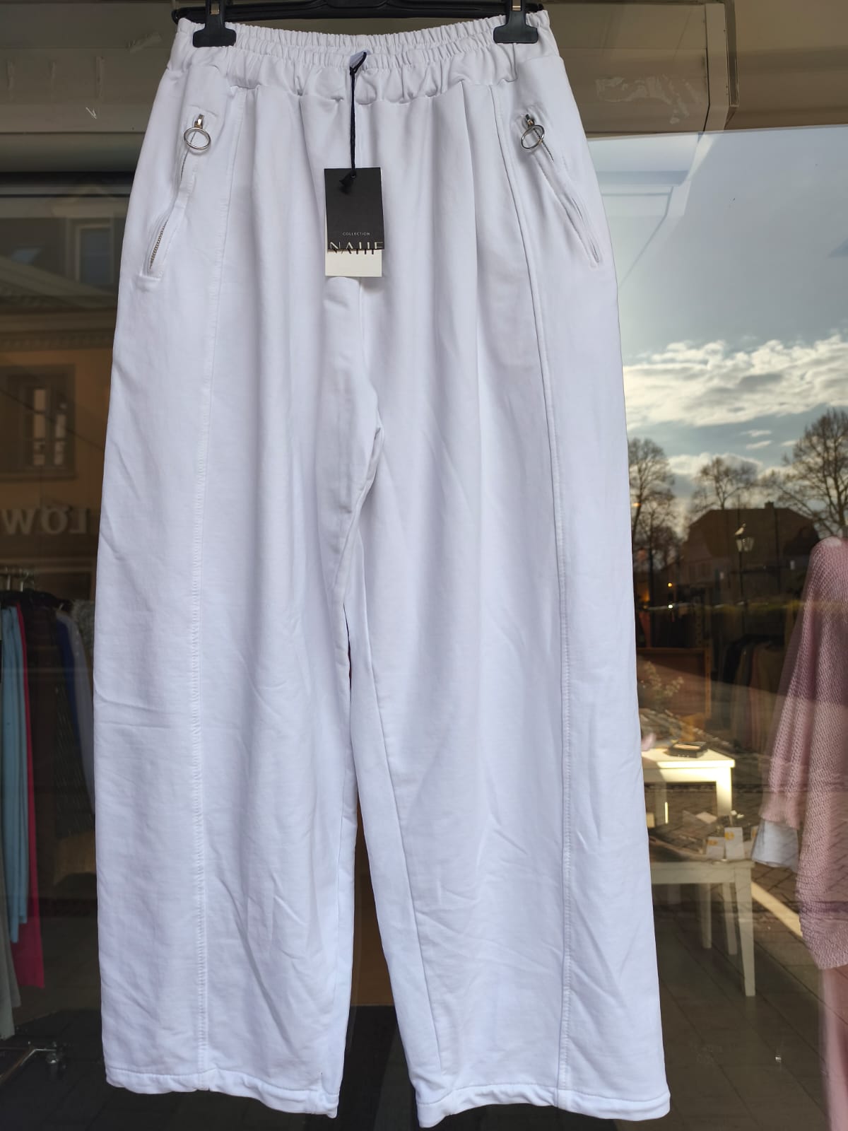 Baumwolljogpant mit seitlichen Reisverschlüssen