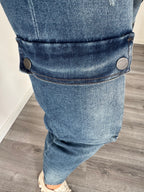 Coole Cargo Jeans-lässiger Denim Look