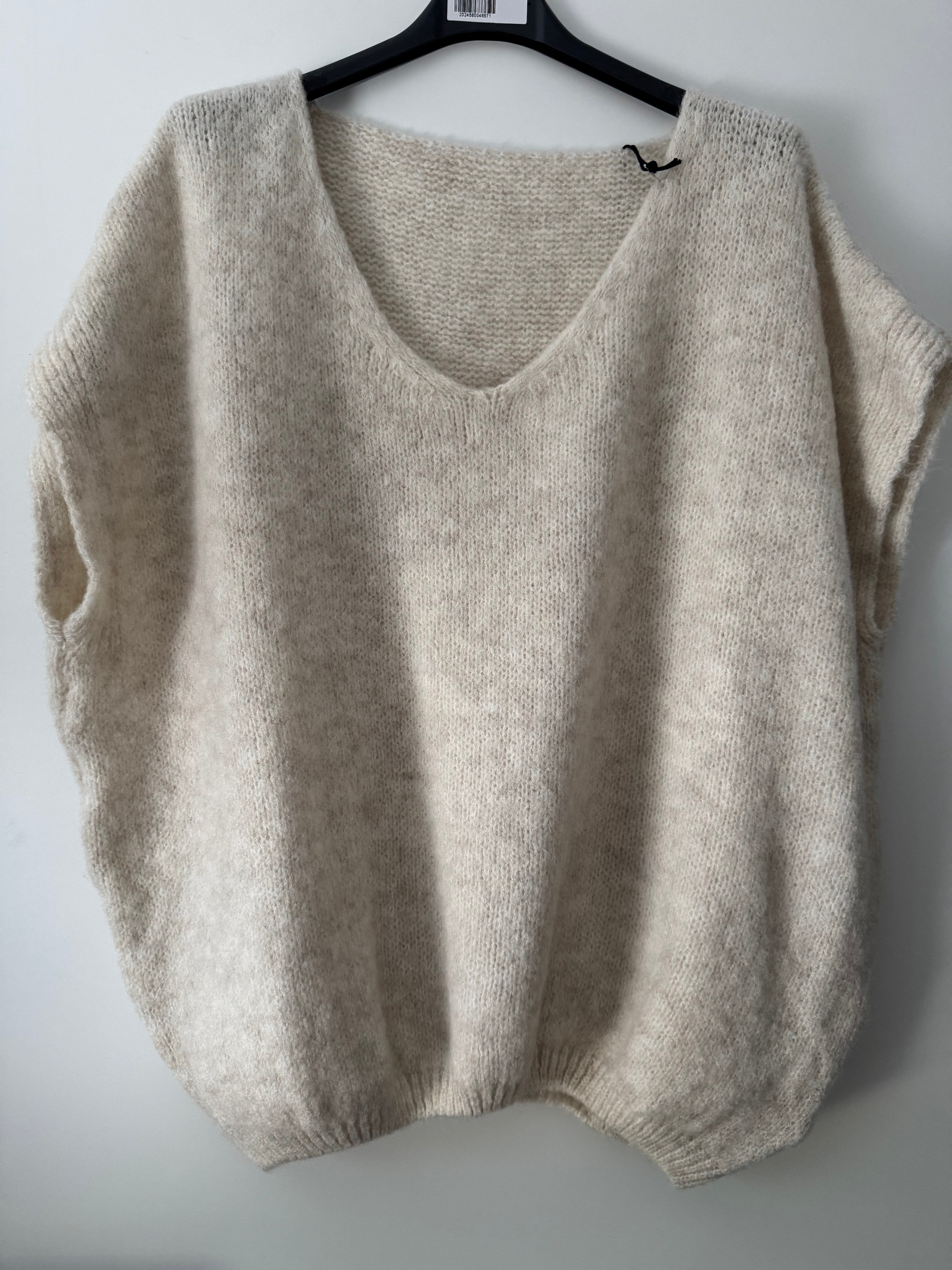 Strickpullunder mit V Ausschnitt
