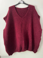 Strickpullunder mit V Ausschnitt