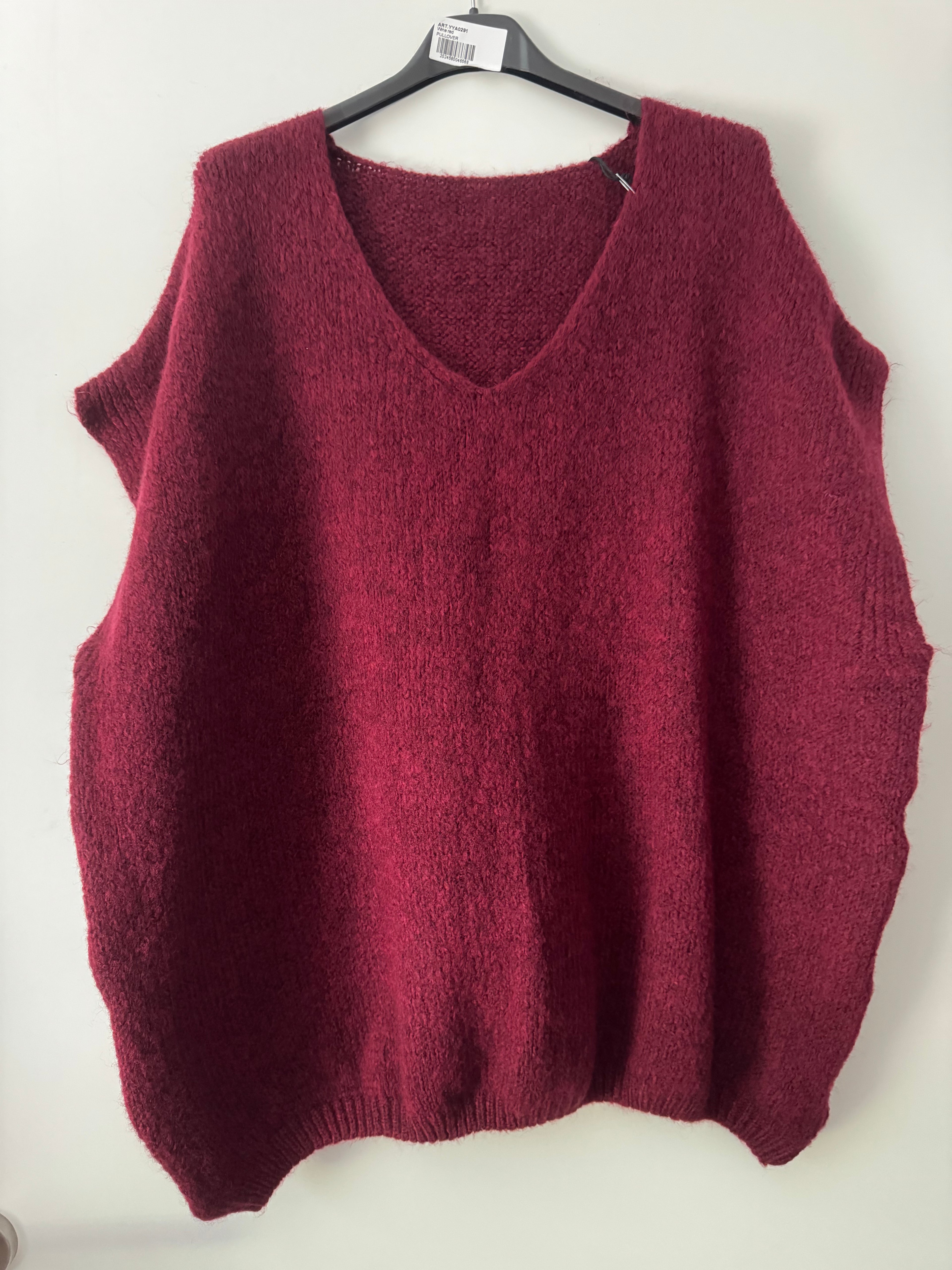 Strickpullunder mit V Ausschnitt