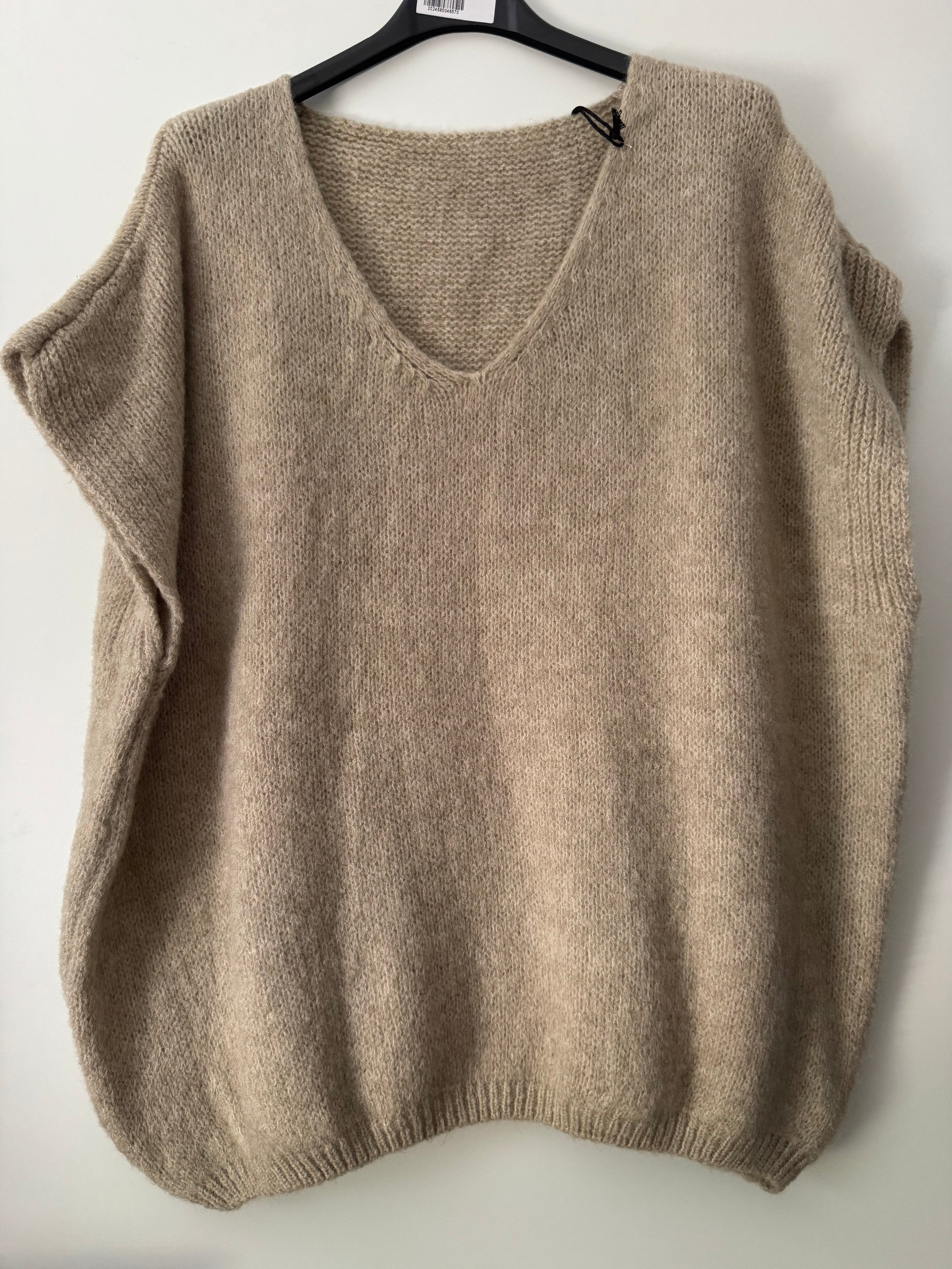 Strickpullunder mit V Ausschnitt