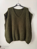 Strickpullunder mit V Ausschnitt
