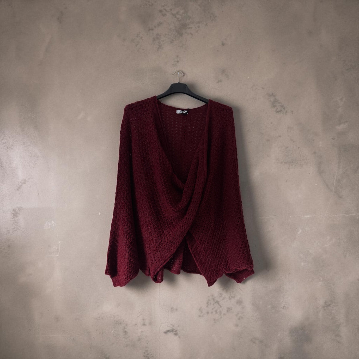 Oversize Wickelpulli Strick