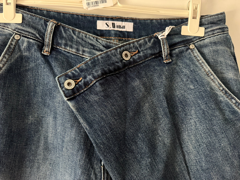 Cross waist Jeans