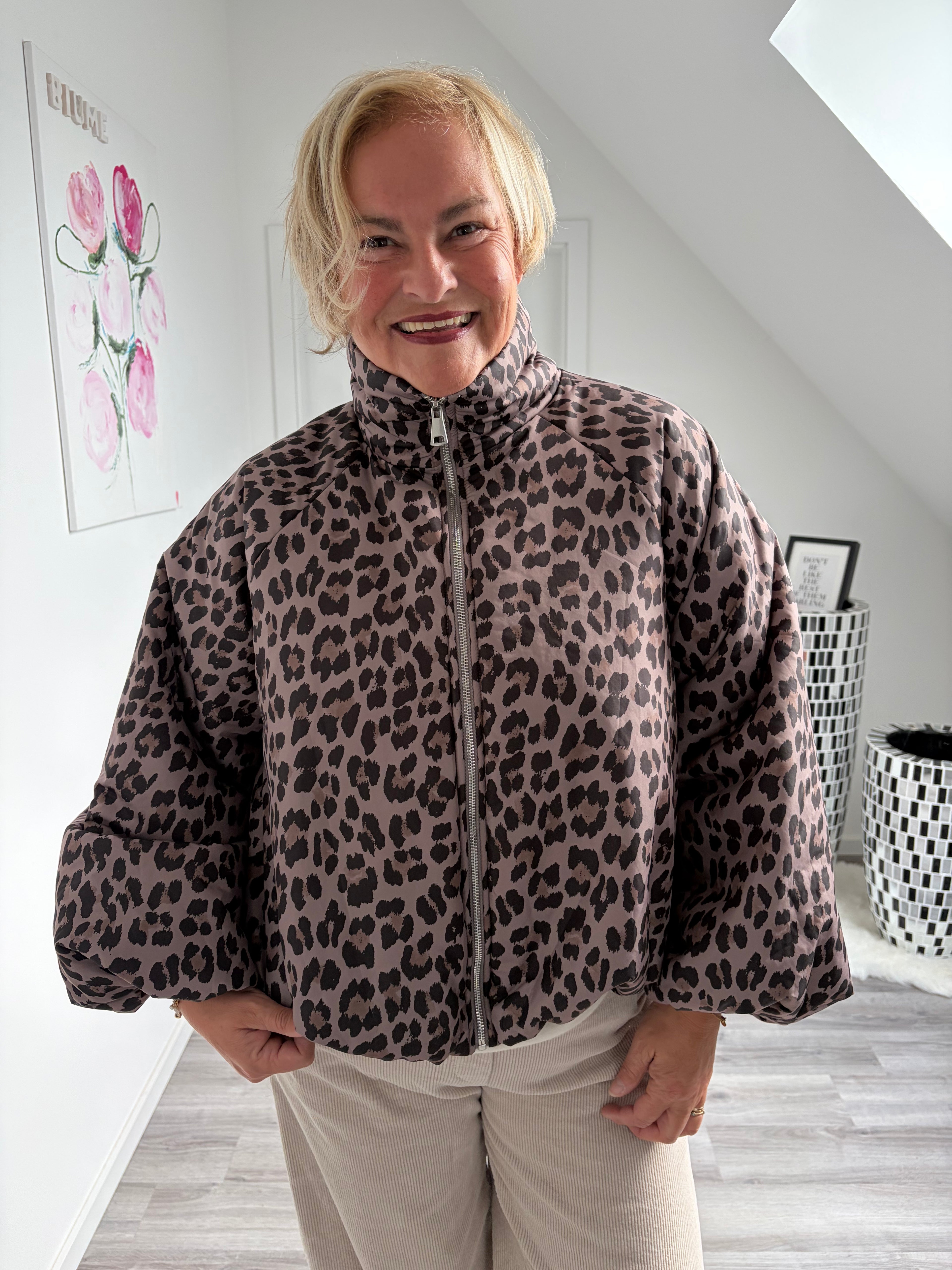 Oversize Jacke mit Ballonärmeln