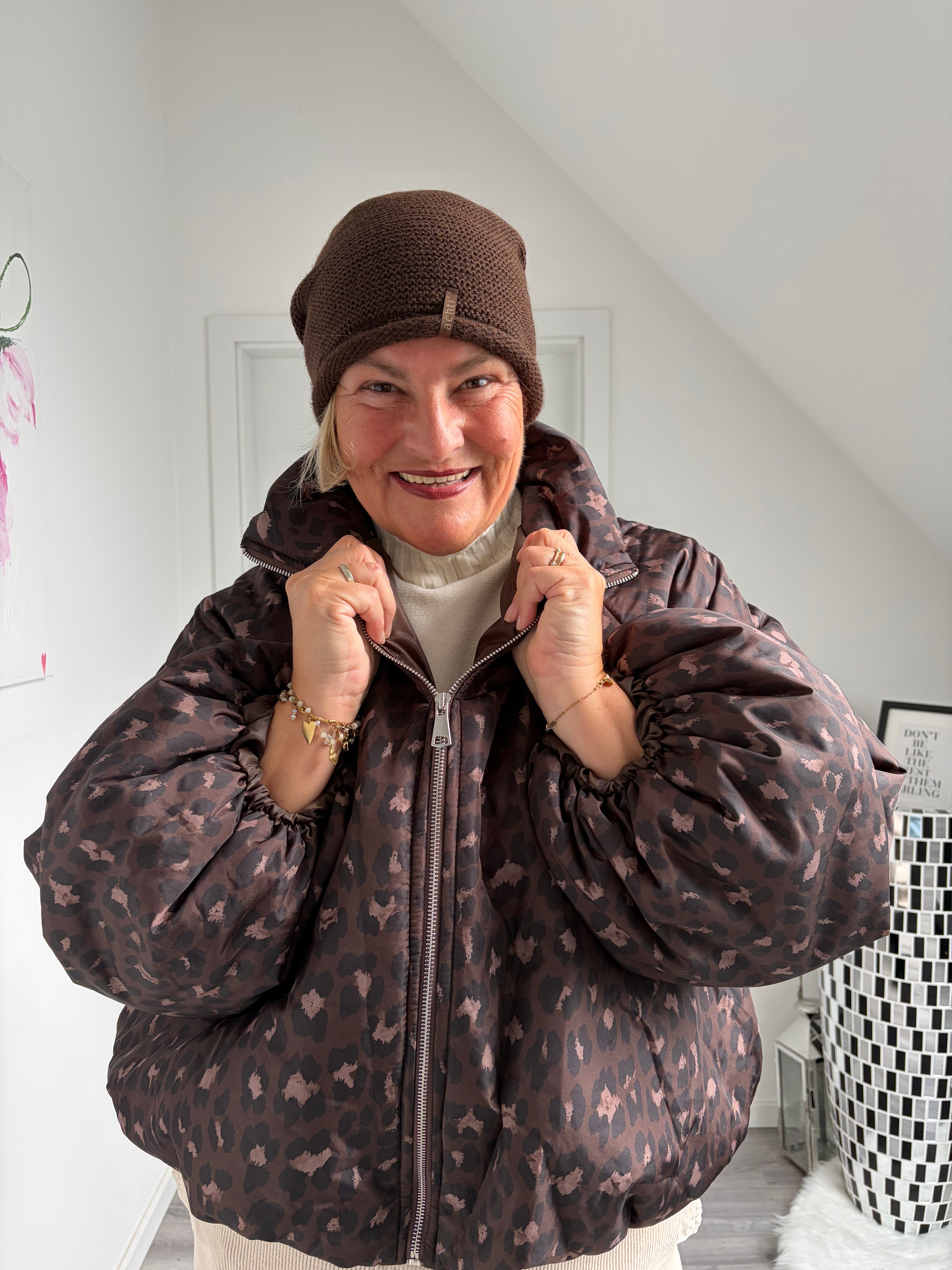 Oversize Jacke mit Ballonärmeln