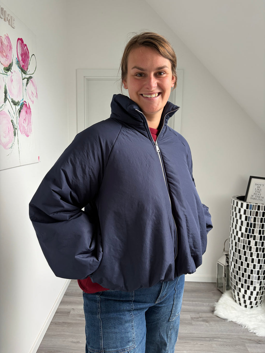 Oversize Jacke mit Ballonärmeln
